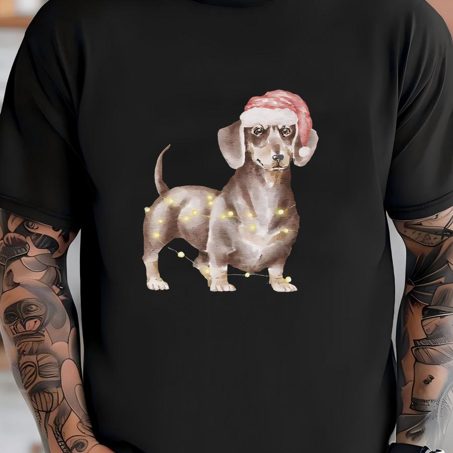 Dachshund Christmas Shirt, Sausage Dog Sweatshirt, Wiener Dog Xmas Hoodie, Holiday Pet Lover Gift, Dachshund Christmas, Dachshund Mom Gift T-shirt