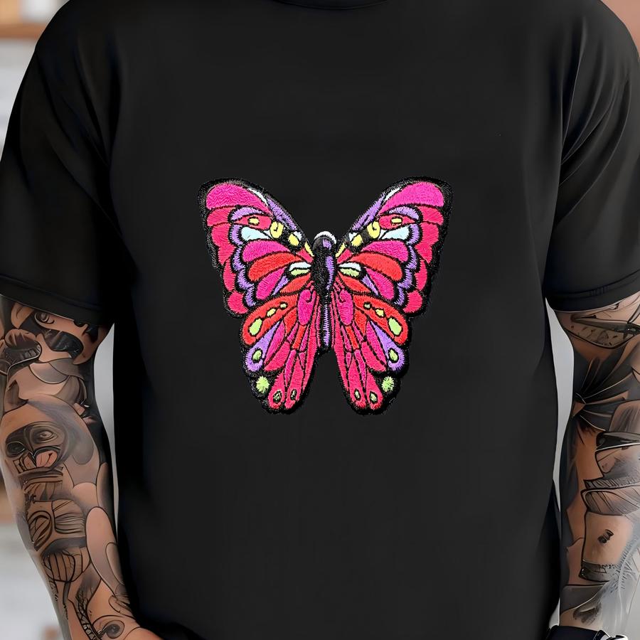 Butterfly Applique Patch - Jewel Tone Insect Badge 3.5 T-shirt