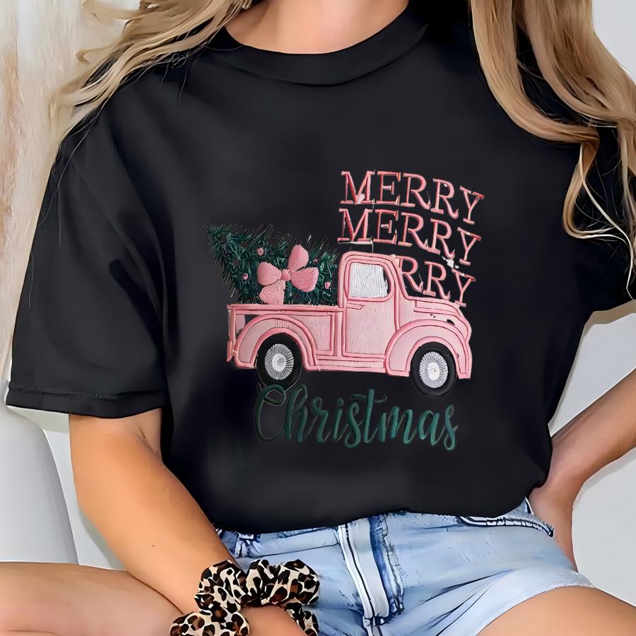 Merry Christmas Truck Y Kids Sweatshirt, Christmas Truck Sweatshirt, Merry Christmas Sweatshirt, Xmas Truck Sweater T-shirt