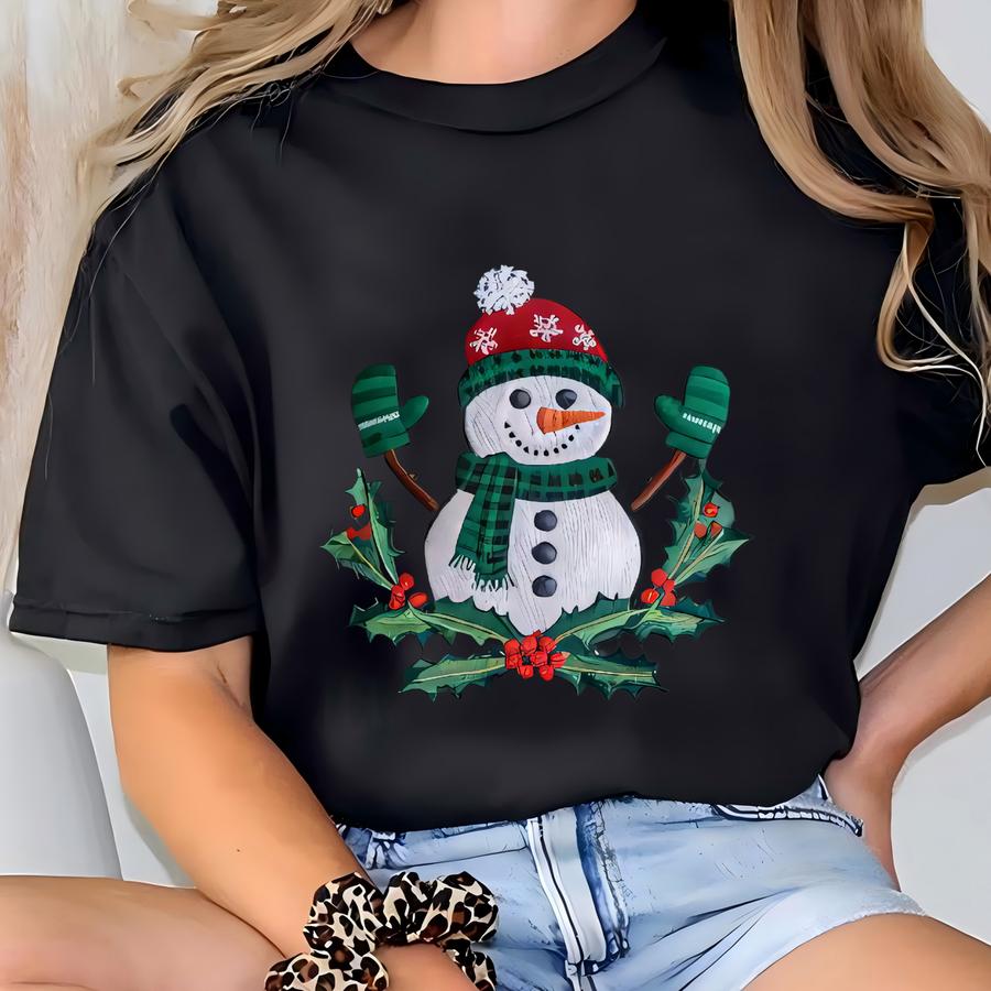 Kids Christmas Snowman Sweatshirt, Snowman Sweatshirt, Holiday Kids Sweatshirt, Winter Snowman Sweater, Youth Sweatshirt T-shirt