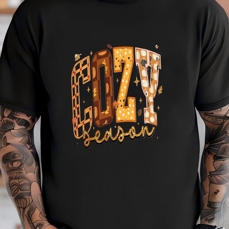 Cozy Season Shirt, Get Cozy Sweater, ® Fall Shirt, Christmas Crewneck, Winter Hoodie, Cozy Vibes Tee, Autumn Pullover T-shirt