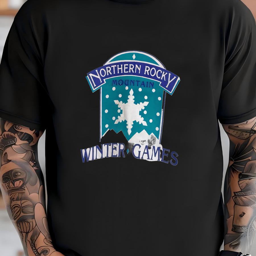 Vintage 90's Northern Rocky Mountain Winter Games Shirt Size Medium T-shirt