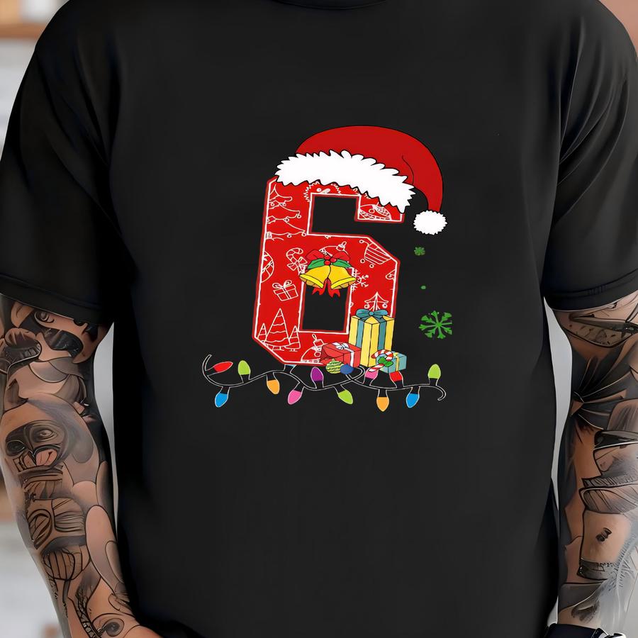 6 7 Shirts, Funny Couples Christmas Tee, Tiktok Christmas Shirt, Six Seven Meme Shirt, Santa Xmas Party Matching Hoodie T-shirt