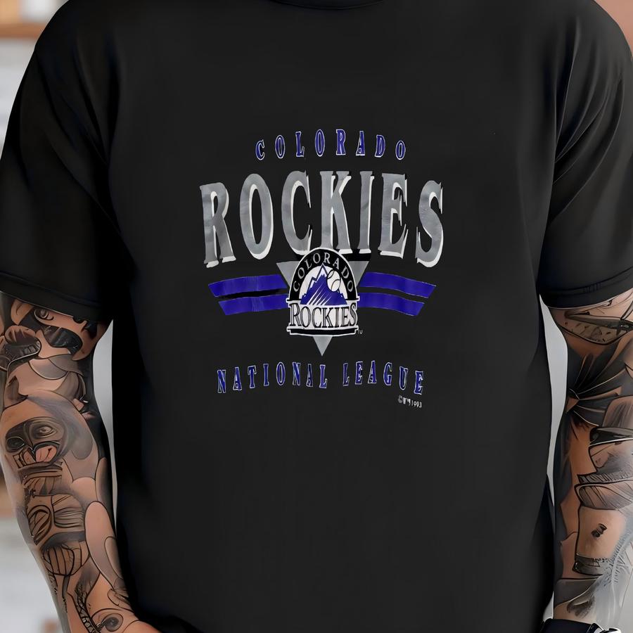 Vintage 1993 Colorado Rockies National League Baseball Tee Size Xl T-shirt