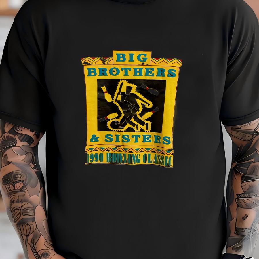 Vintage 1990 Big Brothers Sisters Bowling Classic Tee Size Large T-shirt