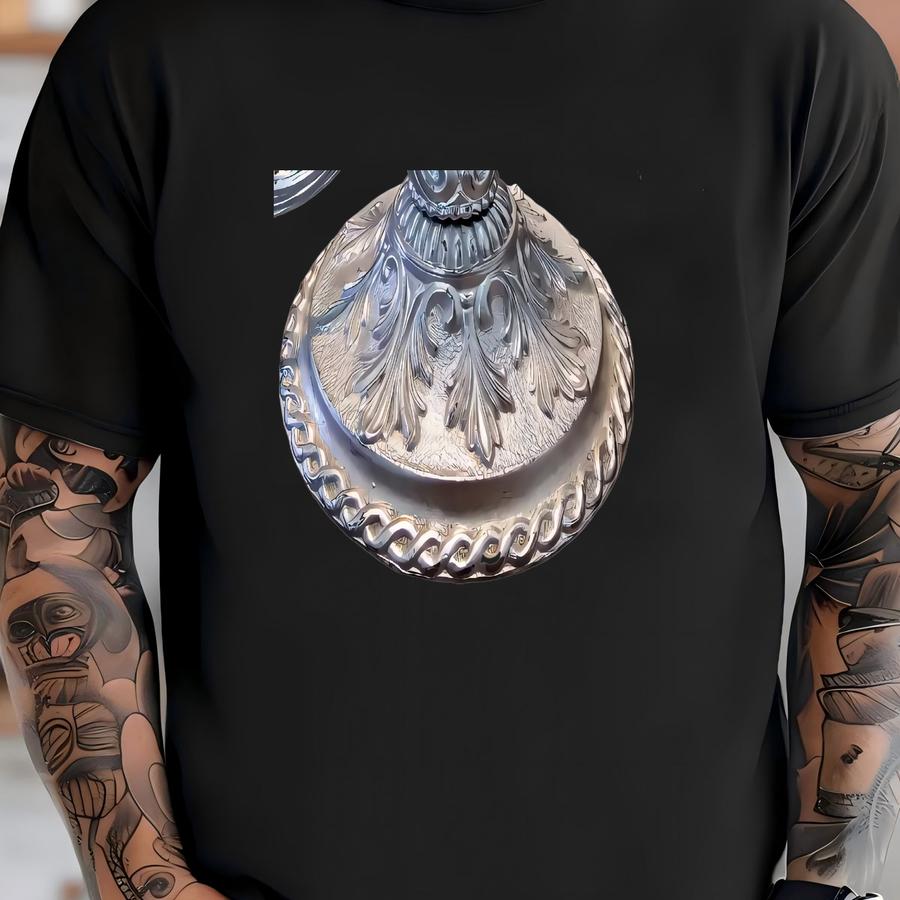 Vintage Metal 3- Arm Candelabra Ornate Silver Tone Elegant Classy Candle Holder T-shirt