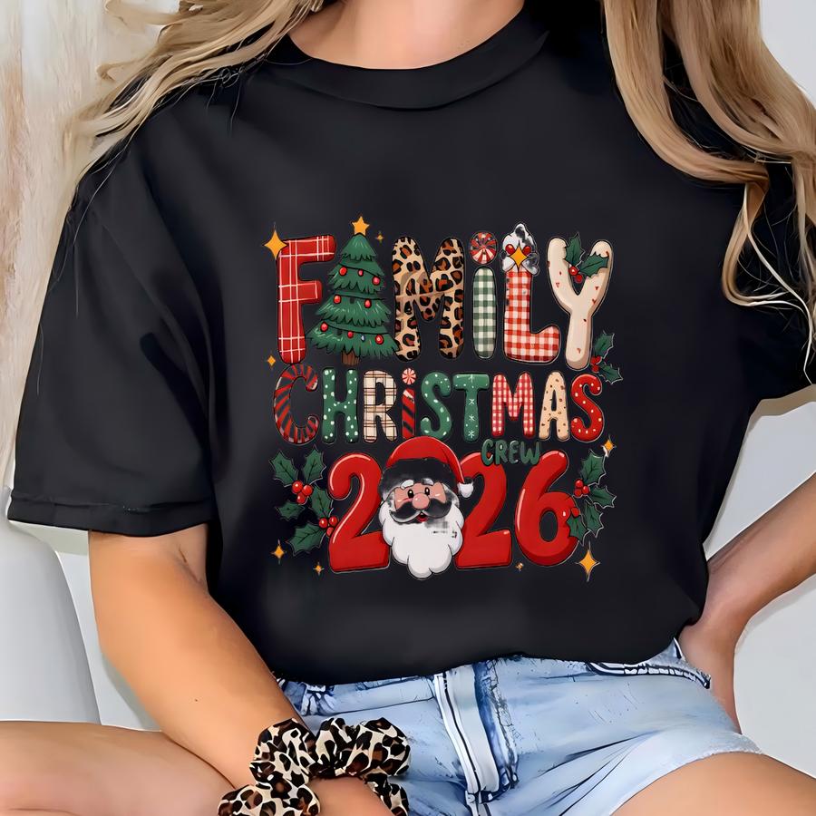 Family Christmas Crew 2026 Shirt T-shirt