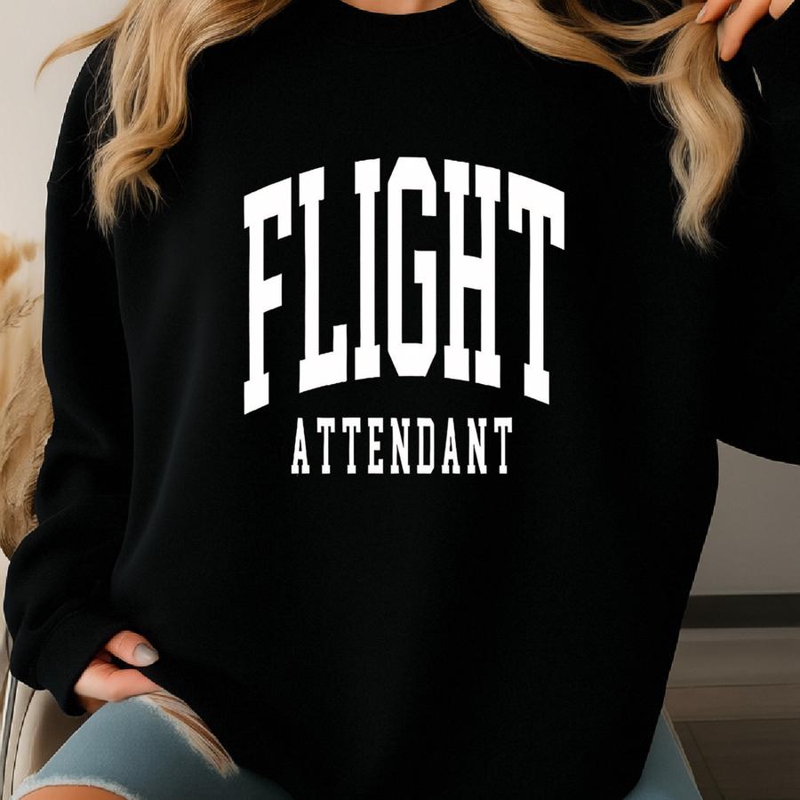 Flight Attendant Sweatshirt, Flight Attendant Gift, Crewneck Sweatshirt, Gift For Her Sweatshirt