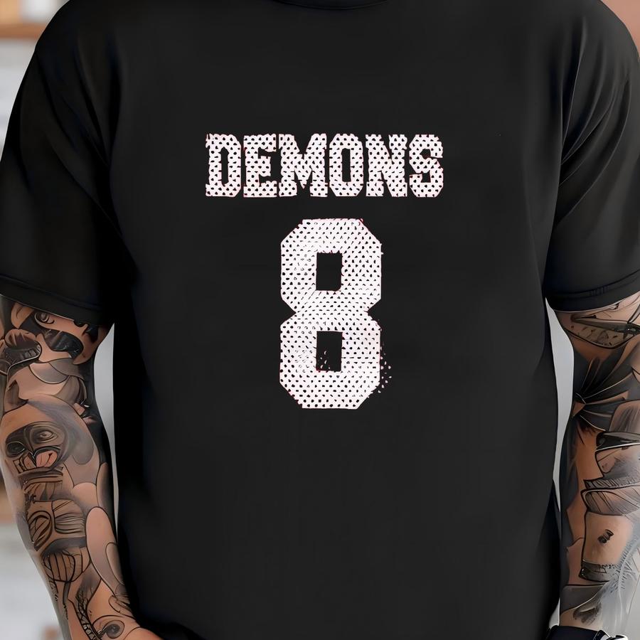 Vintage 90s Y2k Russell Athletic Demons Grunge Mesh Cropped Football Jersey T-shirt