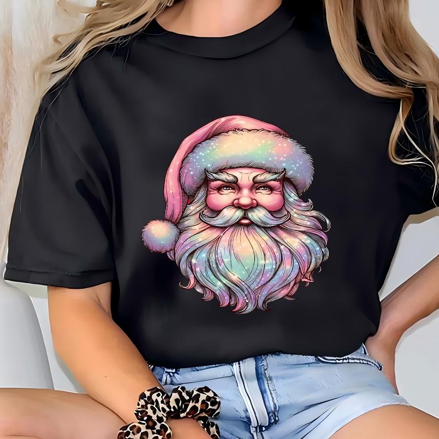 Vintage Santa Crewneck Sweatshirt, Unisex Nineties Retro Santa Claus Shirt, Christmas Women Men Top Holiday Hoodie Lover Gift Xmas Sweater T-shirt