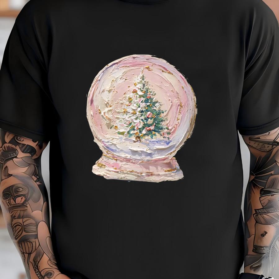 Christmas Sweatshirt Or Hoodie: Snow Globe, Tree, Painted, Festive, Winter Holiday T-shirt