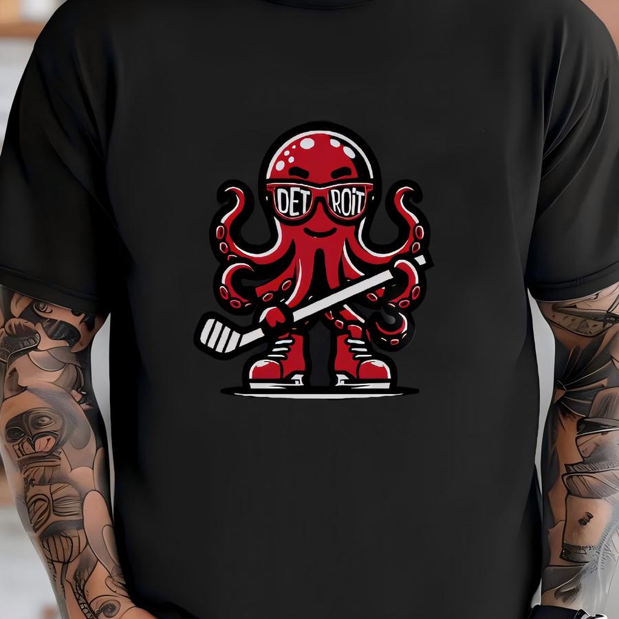 Toddler Detroit Hockey Apparel, Boys Girls Hoodies, Sweatshirts, Hoodies, Gift For Sports Fan, Kids Game Day Gear, Mascot Glasses T-shirt