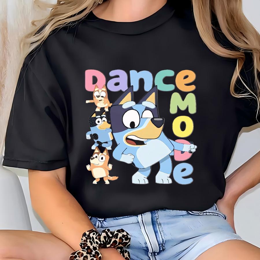 Blue Dog Dance Mode Shirt – Fun Kids Birthday Tee – Toddler Blue Dog And Bingo Party Outfit – Dance Mode Activated Funny Tee T-shirt