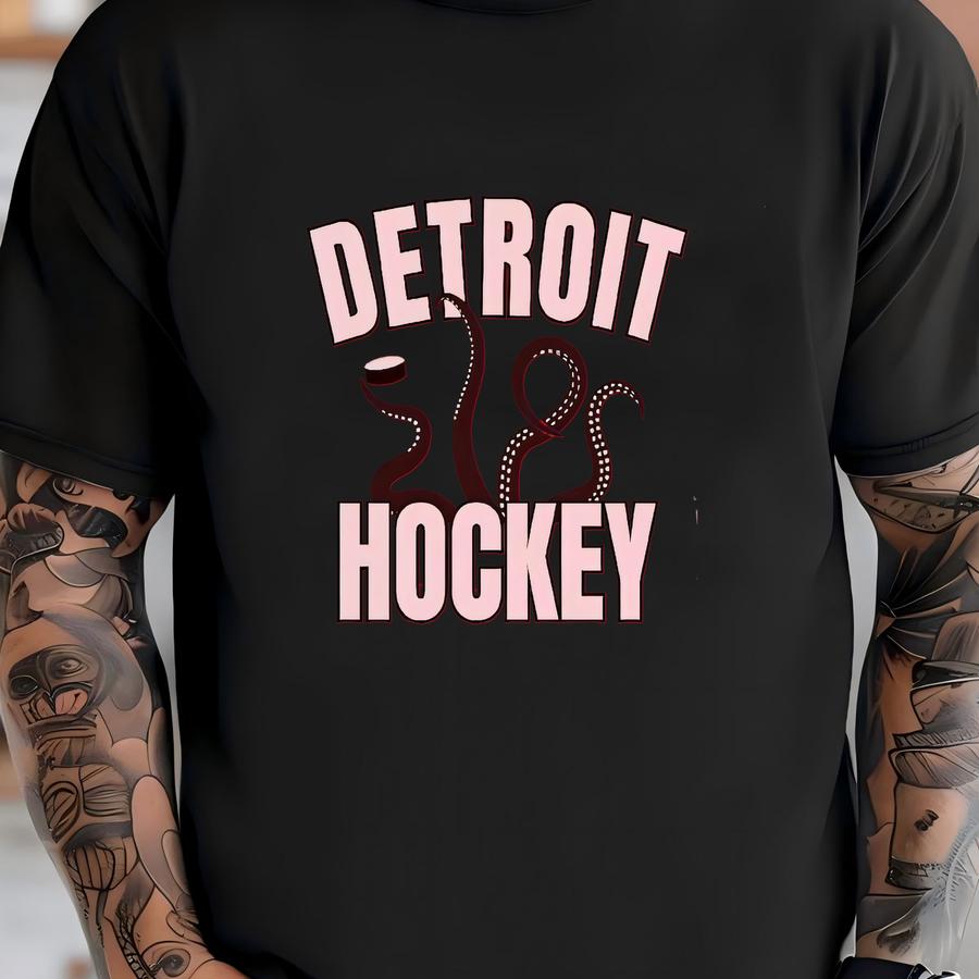 Womens Slim Fit Detroit Hockey Racerback Tank Top, Ladies Sveless Top, Gift For Sports Fan, Game Day Outfit T-shirt