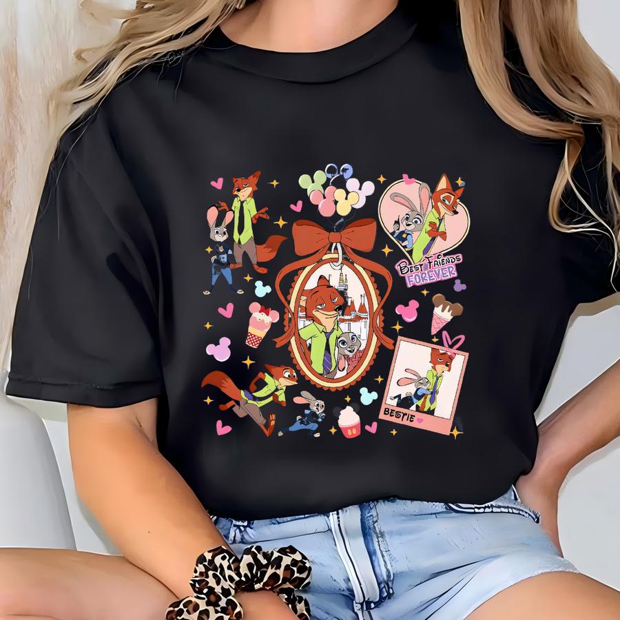 Coquette Watercolor Zootopia Shirt, , Judy Hopps Nick Wilde Shirt,welcome To Zootopia Shirt, Locket Zootopia Tee 163861 T-shirt