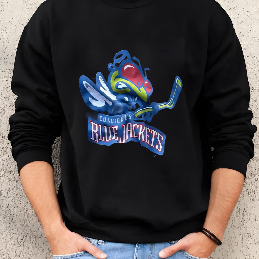 Vintage 00’s Columbus Blue Jackets Hockey Crop Style Crewneck Sweatshirt Sweatshirt