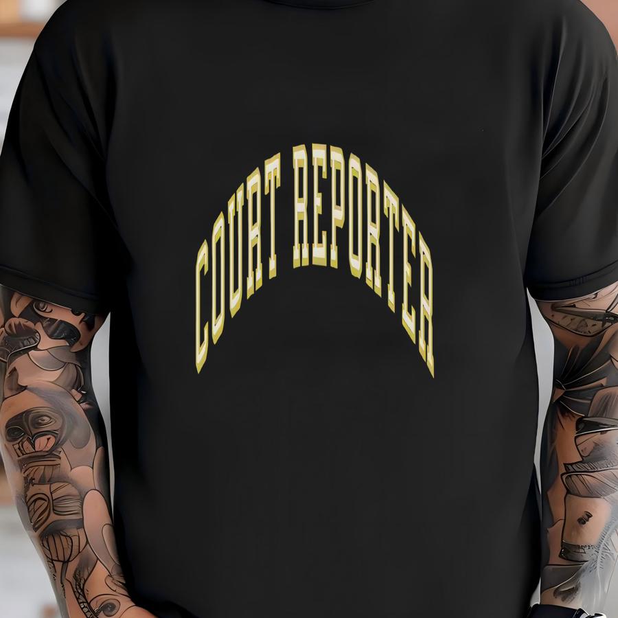 Court Reporter Hoodie, Sweater, Sweatshirt, Stenographer Gift, Graduation, Stenographer, Coworker Gift, , Varsity, Collegiate T-shirt