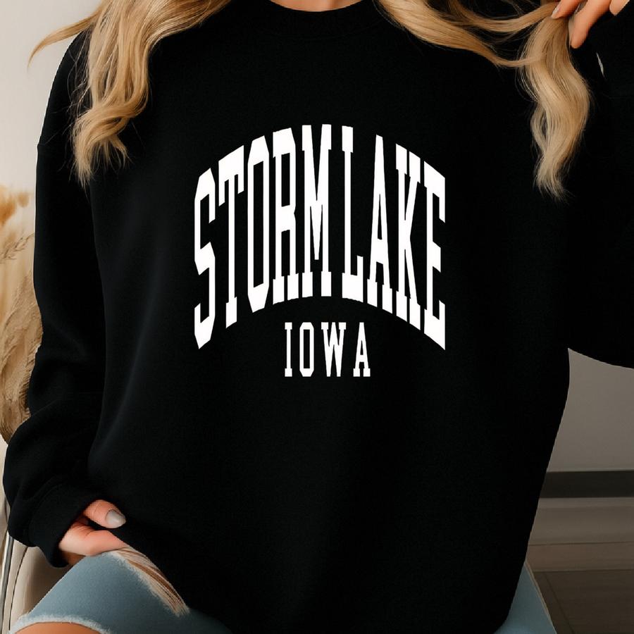 Storm Lake Iowa, Storm Lake Sweatshirt, Crewneck Sweatshirt, Gift For Her, Travel Sweatshirt Sweatshirt
