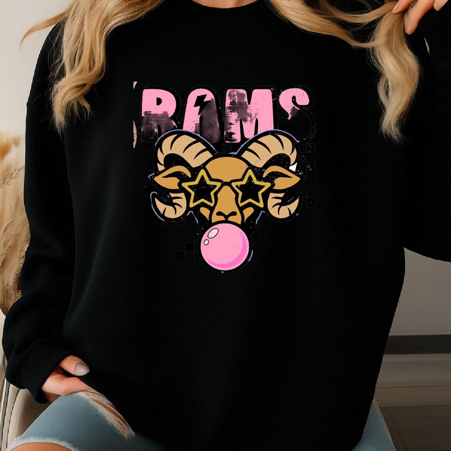 Rams T-shirt: Vintage School Spirit Tee Sweatshirt