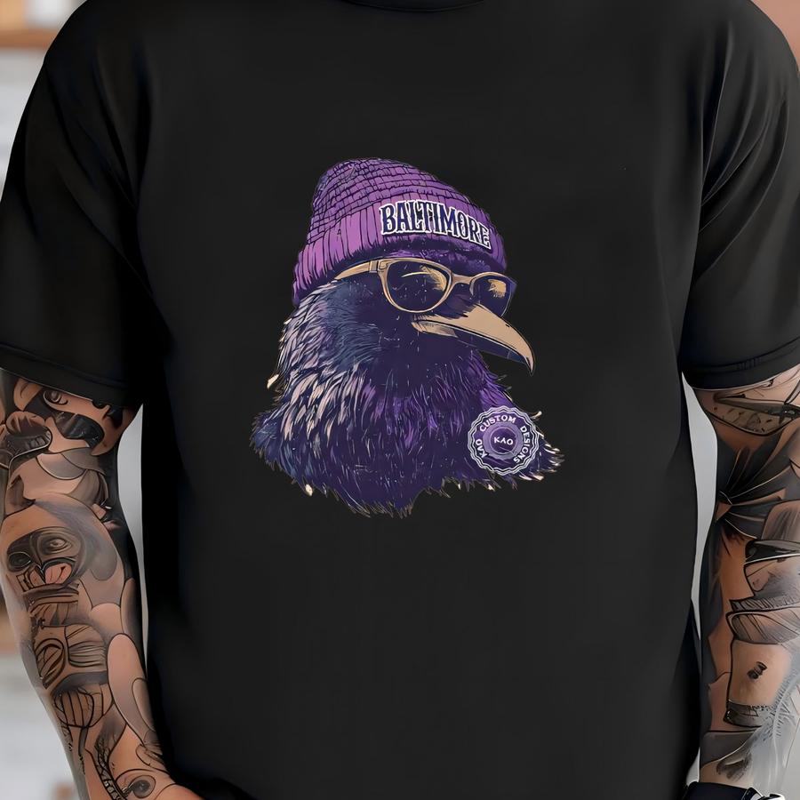 Baltimore Mascot Sweatshirt: Raven Football Crewneck, Sports Gear, Game Day Spirit Shirts T-shirt