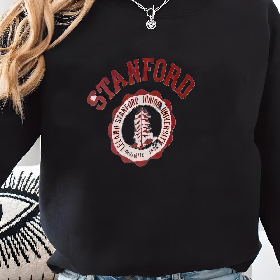 Vintage Collegiate Pacific Medium White Leland San Junior Sweatshirt Usa Sweatshirt