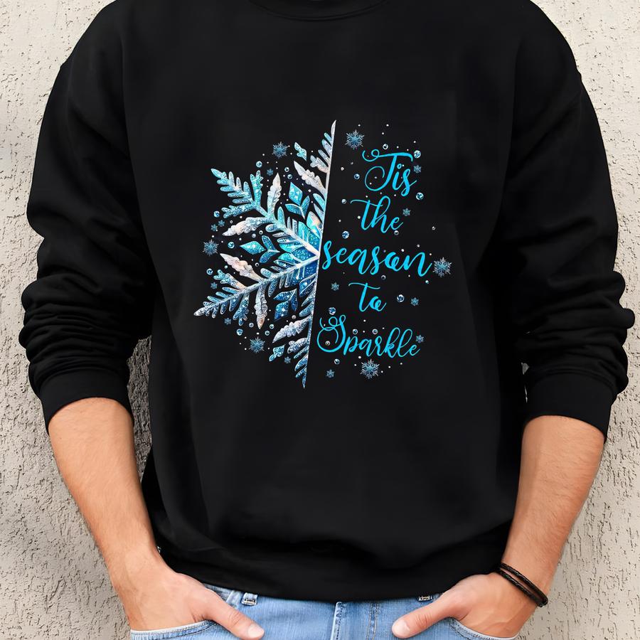 ® Christmas 'tis Is The Season To Sparkle Shirt, Merry Christmas Shirt, Cute Winter Shirt, Holiday Party Shirt, Womens Shirt Sweatshirt
