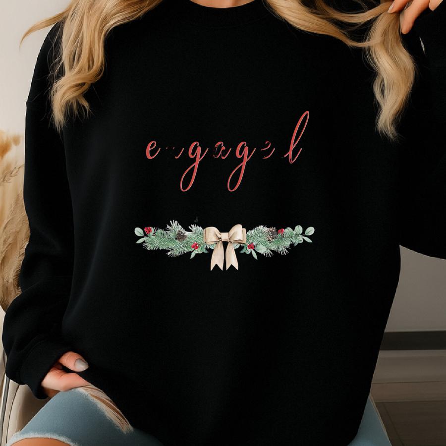 Personalized Engagement Ornament Holly, Our First Christmas Engaged Ornnament, Engeged Keepsake, Custom Engagement Ornament, Engagement Gift Sweatshirt