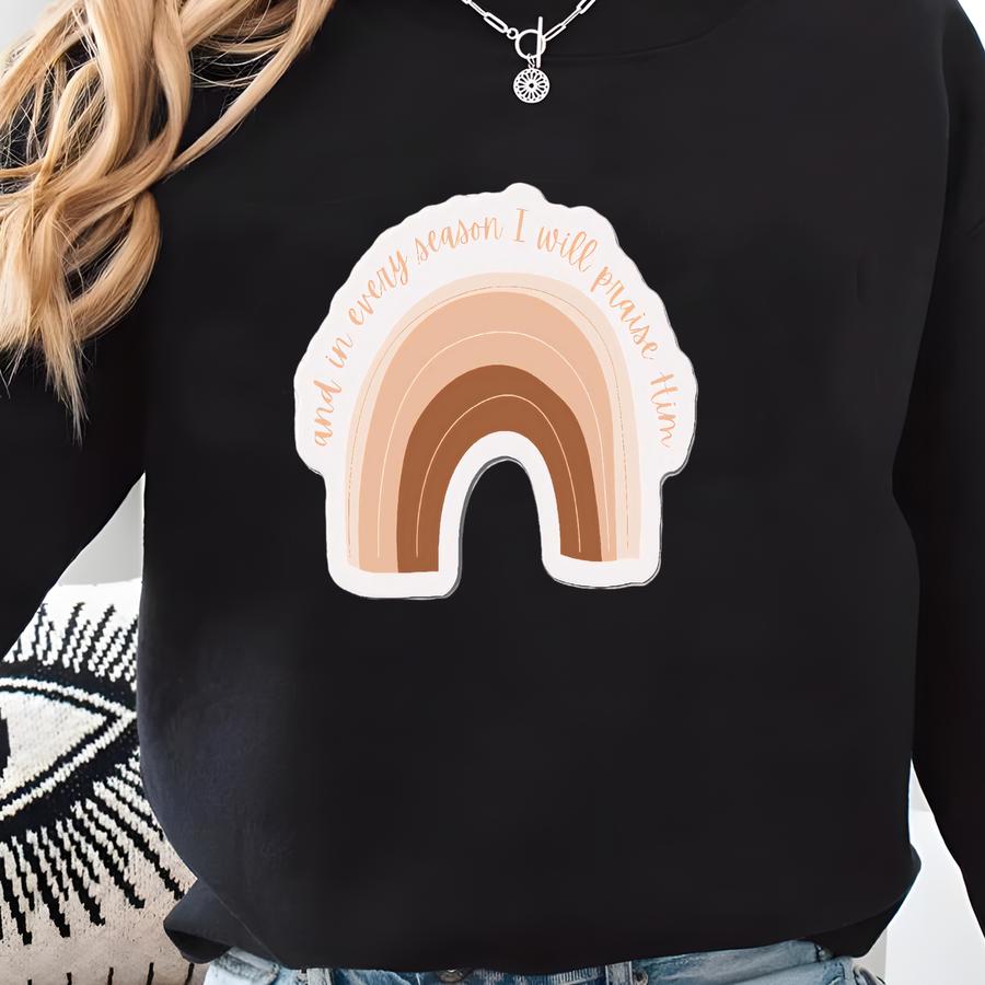 Christian Rainbow Magnet: Praise Worship Decor Sweatshirt