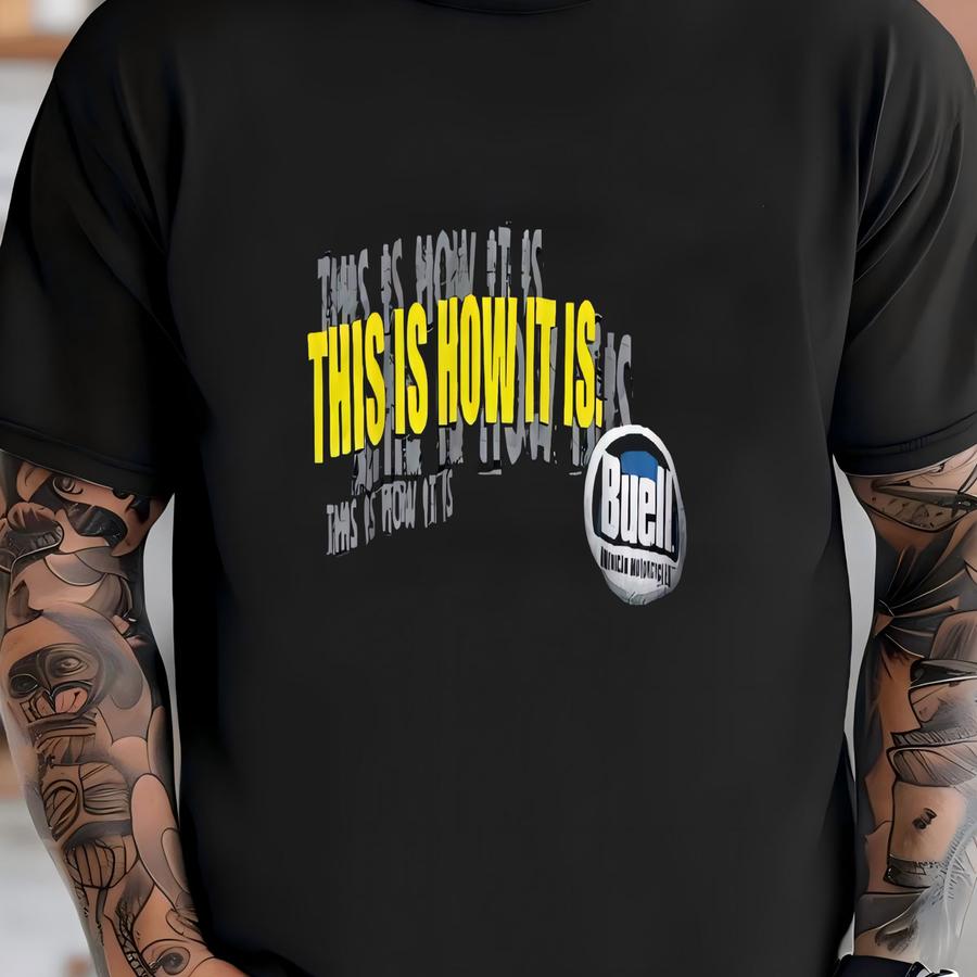 Vintage 90's This Is How It Is Buell Motorcycles Montana Shirt Size Large T-shirt