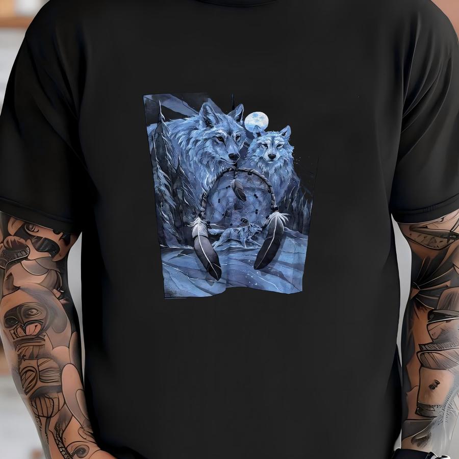 Vintage 90's Wolf Pack Nature Graphic Tee Size Xl T-shirt