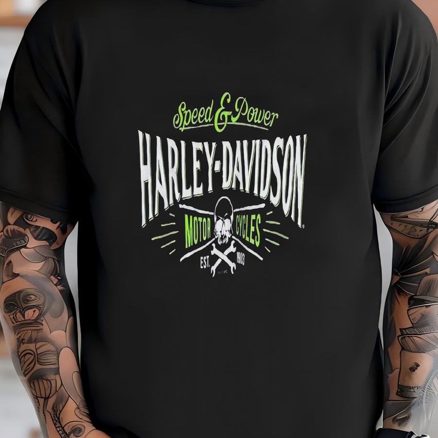 Speed Power Biker Long Sve Shirt Size Medium T-shirt