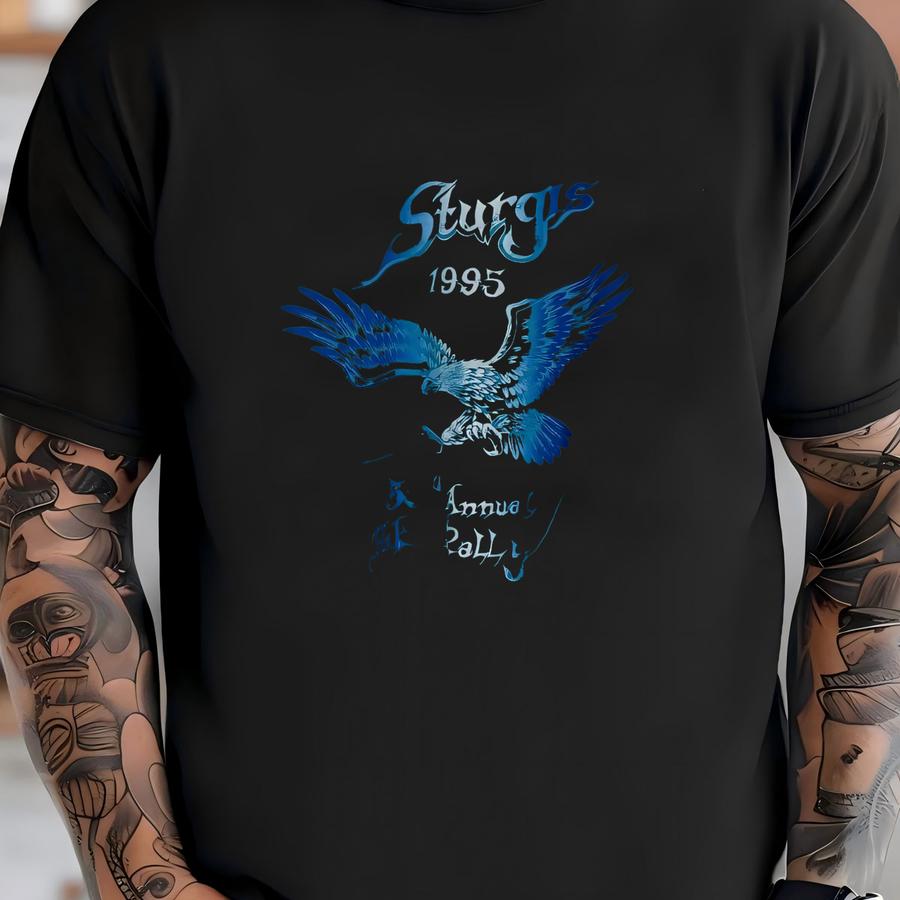 Vintage 1995 Sturgis Black Hills Rally Biker Tee Size Xl T-shirt