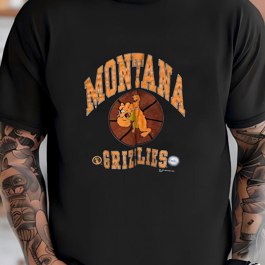 Vintage 90's Women's Montana Grizzlies Basketball Cropped Tee Size Large T-shirt