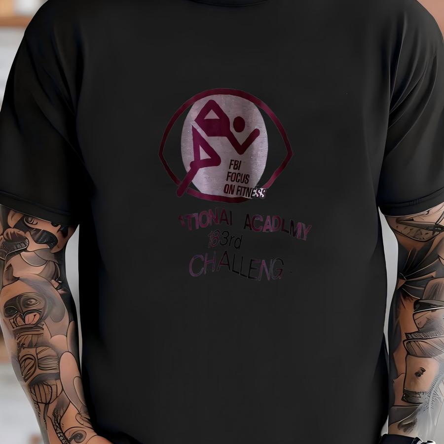 Vintage 90's Fbi National Academy Fitness Challenge Graphic Tee Size Xl T-shirt