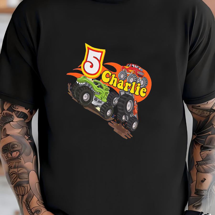 Copy Of Kids Monster Truck Tee, Birthday Gift For Boys, Short Sve Shirt For Playtime, Car Lover Apparel, Fun And Stylish Kids Wear T-shirt