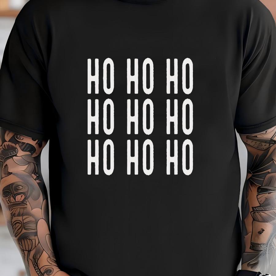 Ho Ho Ho Christmas Sweatshirt: Retro Holiday Crewneck, Matching Family T-shirt