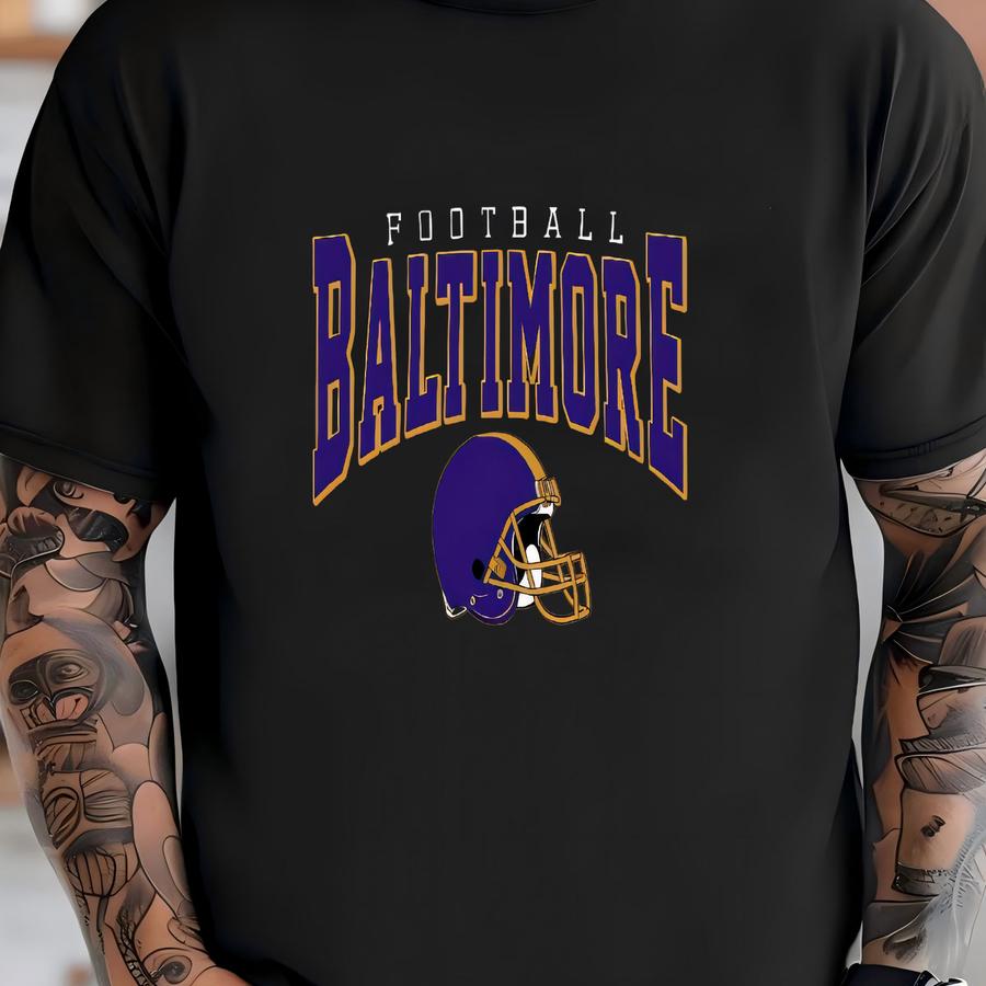 Baltimore Football Crewneck Sweatshirt, Baltimore Football Game Day Crewneck, Sunday Football Gift, Mascot Game Day Tee, Gift For Her T-shirt