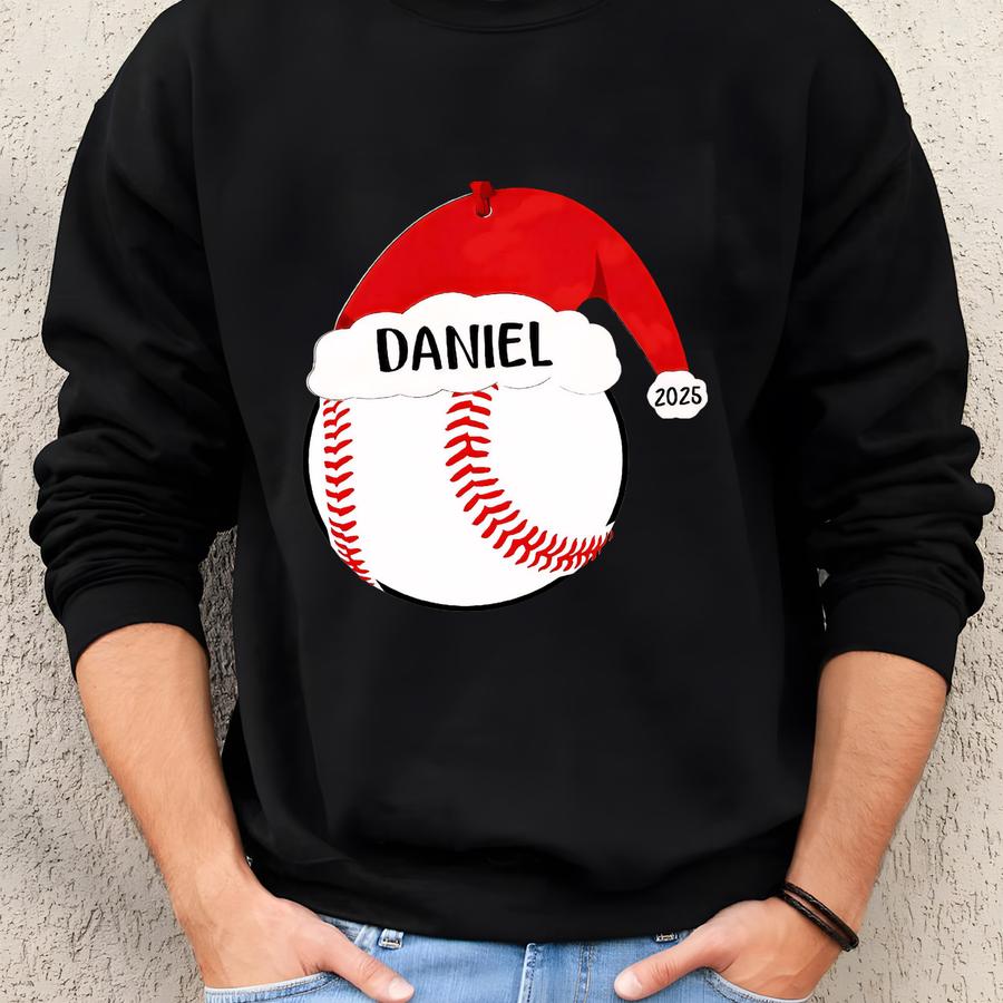 Personalized Baseball Christmas Ornament, Christmas Ornament, Baseball Ornament For Kids, Baseball Gift Idea, Baseball Team Gift 2025 Sweatshirt Personalized Baseball Christmas Ornament, Christmas Ornament, Baseball Ornament For Kids, Baseball Gift Idea, Baseball Team Gift 2025 Sweatshirt