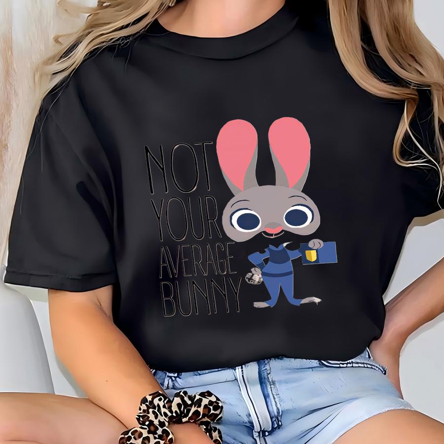 Zootopia Judy Hopps Shirt, Shirt, Zootopia Not Your Average Bunny Shirt, Land Zootopia Police Shirt, 163860 T-shirt