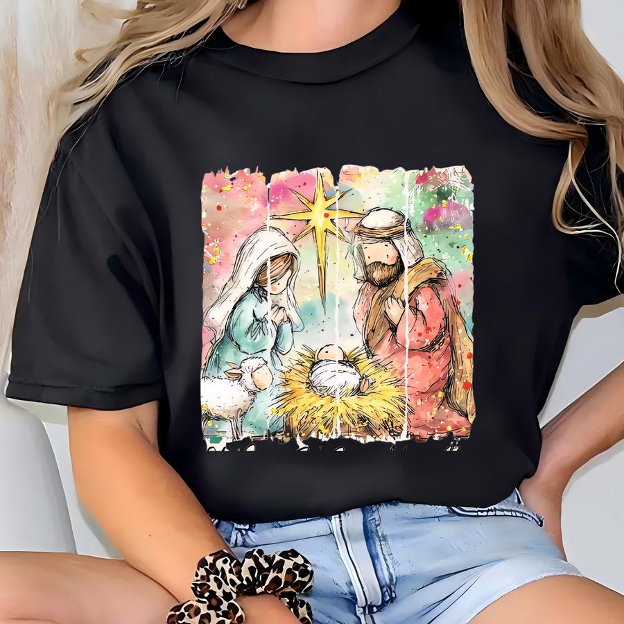 Oh Come Let Us Adore Him Shirt, Christmas Shirt, Christmas New Year Shirt, Let Us Adore Him Shirt, Christmas Gift Shirt T-shirt