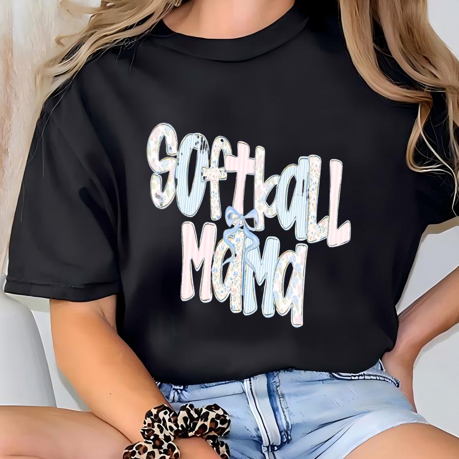 Softball Mama Shirt, Softball Mama Gift, Softball Mama Tshirt T-shirt