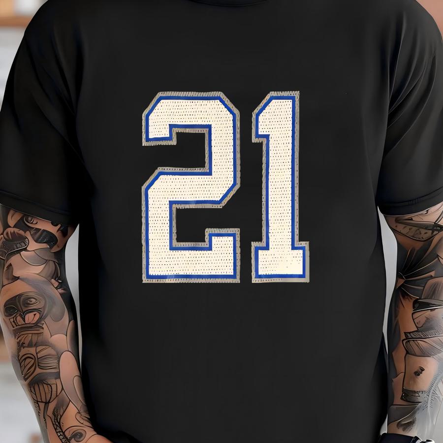 Men's Vintage Y2k Reebok Willis Mcgahee Home Blue Red Jersey Sz L T-shirt