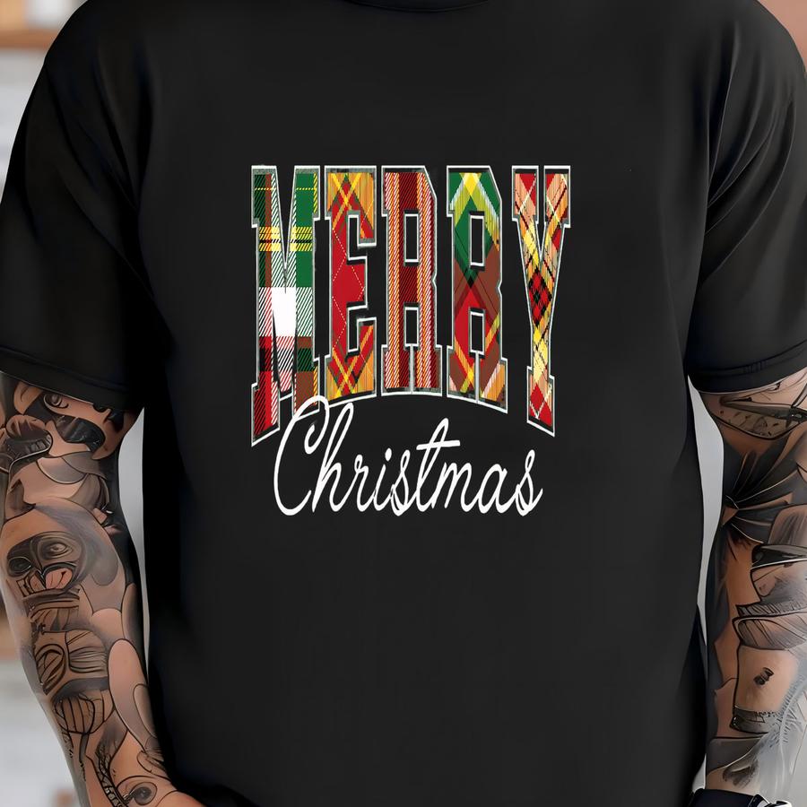 Retro Merry Christmas Tee Shirt, Merry Christmas Family Shirt, Womens Christmas Tshirt, Holiday Family Matching, Merry Christmas Gift Shirt T-shirt