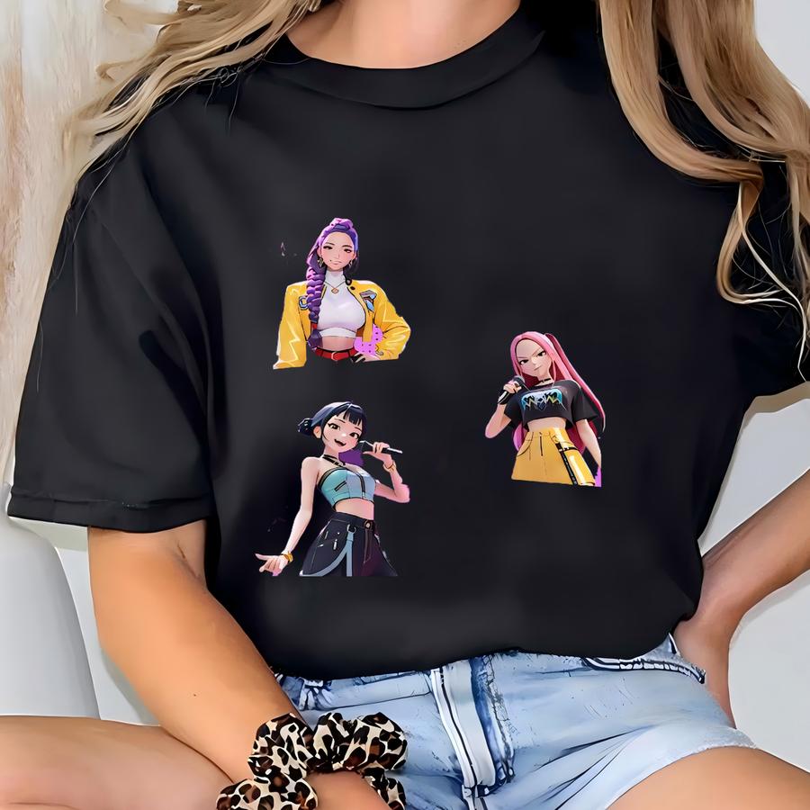 Huntrix T Shirt, Kpop Demon Hunters Shirt, Huntrix Shirt, Mira Rumi Joey Shirt, Demon Hunter Merch, Gift For Kpop Fan, Kpop Movie Shirt T-shirt