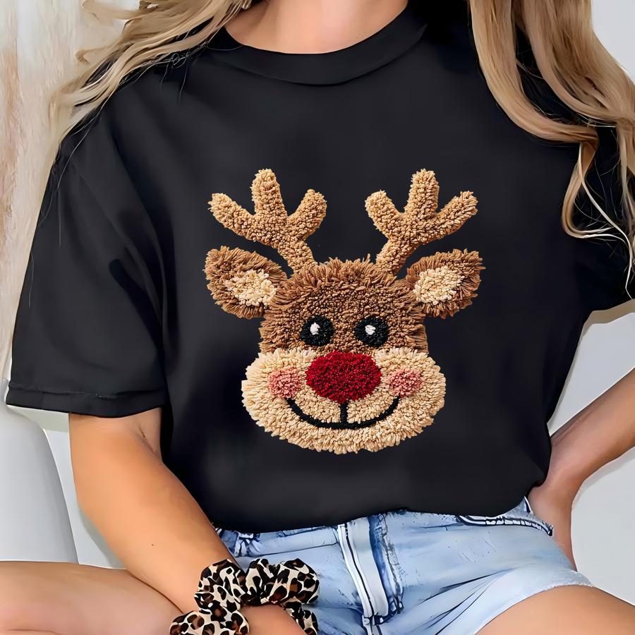Christmas Reindeer Sweatshirt, Christmas Sweatshirt, Christmas Sweater, Christmas Shirt, Holiday Gift, Christmas Family Shirt, Santa Shirt T-shirt