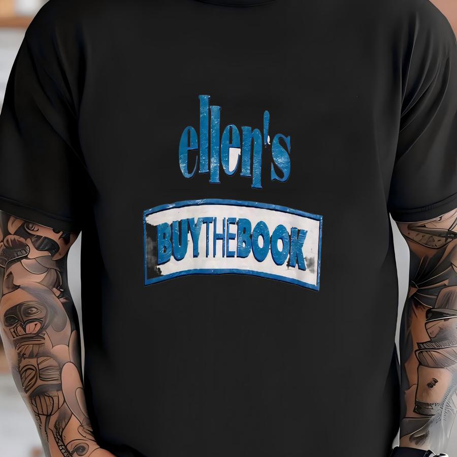 Vintage 1990 Ellens Buy The Book Bookstore Staff Promo Advertising Reading Graphic Tee Rare Television Theme Retro Shirt Size 2xl T-shirt