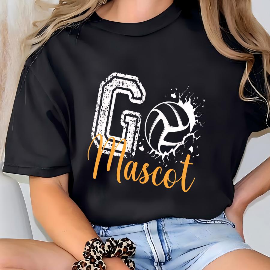 Custom Mascot Volleyball Sweatshirt, Volleyball Game Day Sweater, Volleyball Team Hoodie, Adult Volleyball Fan Sweatshirt, Gift For Her T-shirt