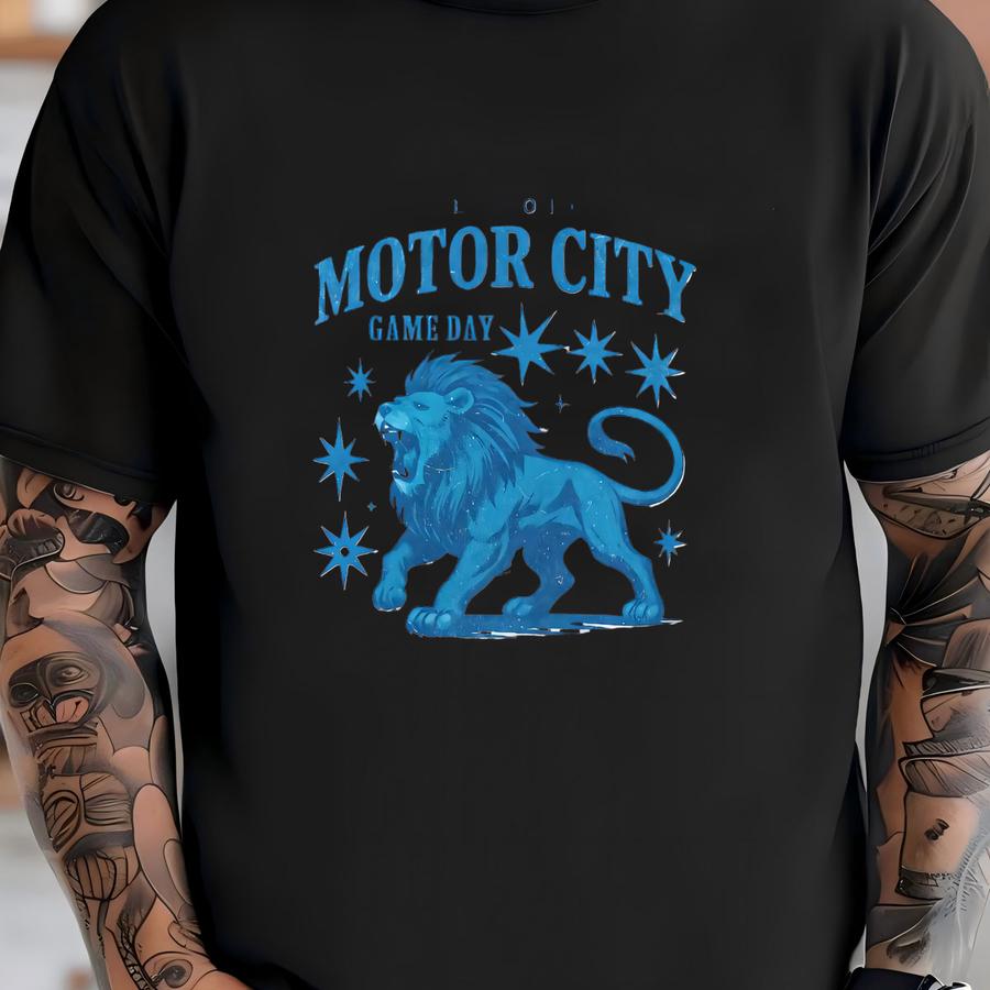 Detroit Football Gameday Crewneck Sweatshirt, Motor City Tailgate Athletic Apparel, Unisex Sports Fan Gift T-shirt