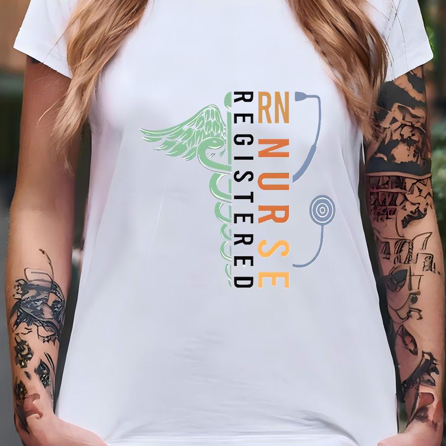 Custom Registered Nurse Shirt With Name, Personalized Rn Graduation Gift, Nursing Student Tee T-shirt