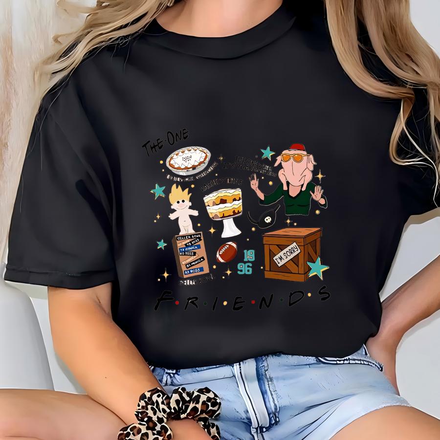 The One Where It's Thanksgiving Sweatshirt, Thanksgiving Friends Shirt, Tv Series Fan Shirt, Friendsgiving Turkey Shirt,thanksgiving Episode T-shirt